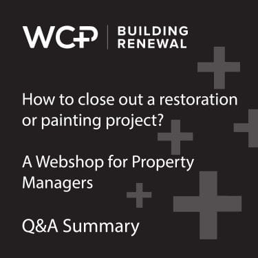 Questions and Answers: How to close out a restoration or painting project?