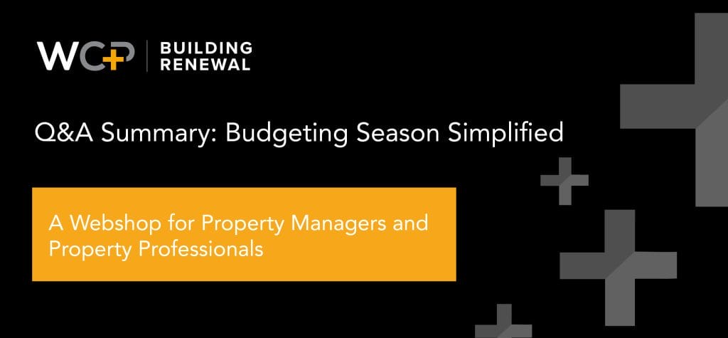 Q & A Building Restoration Webshop: Budgeting Season Simplified